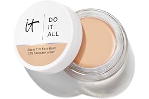 IT Cosmetics Do It All Sheer Tint Face Balm, Sheer‑Coverage Tinted Moisturiser with 92% Skincare Base, Collagen Peptide, Hyaluronic Acid & Vitamin E, 24hr Hydration, LN210