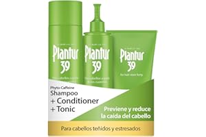 Plantur 39 Caffeine Shampoo Conditioner and Tonic - Previene y Reduce la Caída del Cabello - Cabello Coloreado y Estresado - Fórmula Única que Favorece el Crecimiento del Cabello - 250ml, 150ml, 200ml