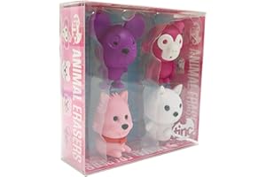Tinc Eraser Pack - Animal Collection - Pack of 4