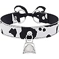 paloli Basic Cow Print Bell Collar Choker Necklace for women