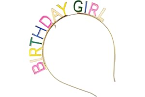 Fofuyim Birthday Hairband for Girl, Princess Birthday Tiara, Birthday Metal Headband Birthday Accessories