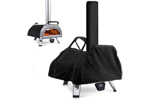 Fenghome Pizza Oven Cover for Ooni karu 16, Waterproof Weatherproof Pizza Oven Carry Bag Oxford Fabric Pizza Oven Carry Bag Pizza Oven Accessories Black (83 x 52 x 34 cm)
