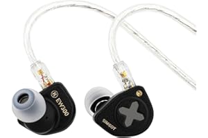 Linsoul SIMGOT EW300 1DD+1Planar+1PZT hybrydowy sterownik douszny, przewodowe słuchawki douszne IEM, słuchawki douszne do gier z odłączanymi dyszami, posrebrzany kabel OFC IEM (edycja DSP, z