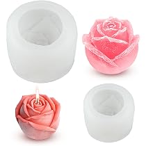 6 Moules Silicone Fleurs 3D - Pour Bougies, Savons, Chocolat, Fondant Et Résine