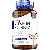 Vitamina K2 MK-7 200mcg – Fornitura di 365 Micro Compresse Vegane per un Anno – Vitamina K2 Premium in Forma MK 7 Biodisponib