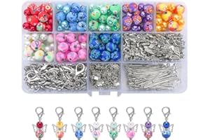 HULAGU Schutzengel Anhänger Perlenengel Schutzengel Schlüsselanhänger Engel Charme Schutzengel Basteln Anhänger Selber Machen Gastgeschenk für DIY Hochzeit, Taufe