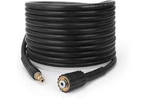 STYDDI 10M/32Ft High Pressure Washer Replacement Hose, Click Bayonet to M22-14mm Thread for Karcher K Series Domestic Pressure Washer with Screw Thread Outlet Only, NOT QUICK CONNECT to MACHINE
