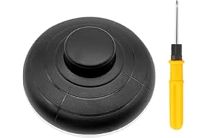 Acmerota 70MM Round Foot Switch 250V/2A Foot Press Push Pedal Switch ON/Off Push Button Inline Foot Through Switch for 2 or 3 Core Lamp Floor Lamp Standing Lamp Table Lights connection cable