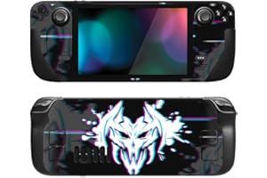 ‎PLAYVITAL PlayVital Full Set Schutz Skin Decal für Steam Deck LCD, Custom Stickers Vinyl Decal Folie Faceplates Klebefolie für Steam Deck OLED Handheld Gaming PC-Glitch Dämonen