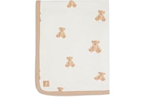 Jollein 513-511-66095 Kocyk dziecięcy z pluszowym futerkiem, biały (75 x 100 cm)