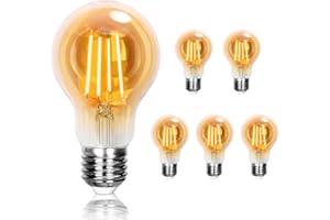 Aigostar Bombilla LED E27 Vintage Retro Vintage 8W (Equivalente a 57W), Blanco Cálido 2200K, 750 Lúmenes, Ángulo de Apertura: 330°, CRI＞80, No Regulable, 5 Unidades