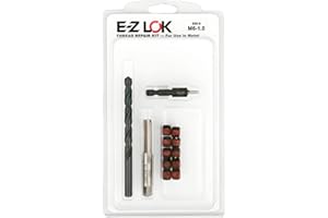 E-Z LOK EZ-650-6 Threaded Inserts for Metal, M6-1.0 Installation Kit, Steel, Black Oxide