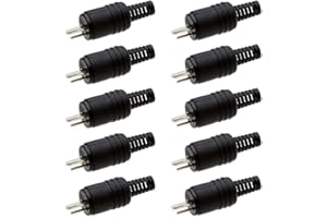 TECBEE 10x DIN Lautsprecher Stecker Kabelanschluss Knickschutz Schraubbar Boxen Adapter