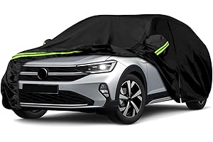 ZWPARTS Autoabdeckung Passend für VW Taigo 2020-2024, wasserdichte Vollgarage Autoplane mit Reißverschlusstür für Schnee, Regen, Allwetterschutz