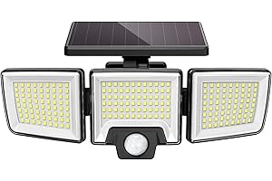 CLAONER Solar Lights Outdoor, Upgraded 216 LED Motion Sensor Security Light with 360° Wide Lighting Angle, Easy to Install, IP65 Waterproof Durable Solar Powered Flood Lights for Outside