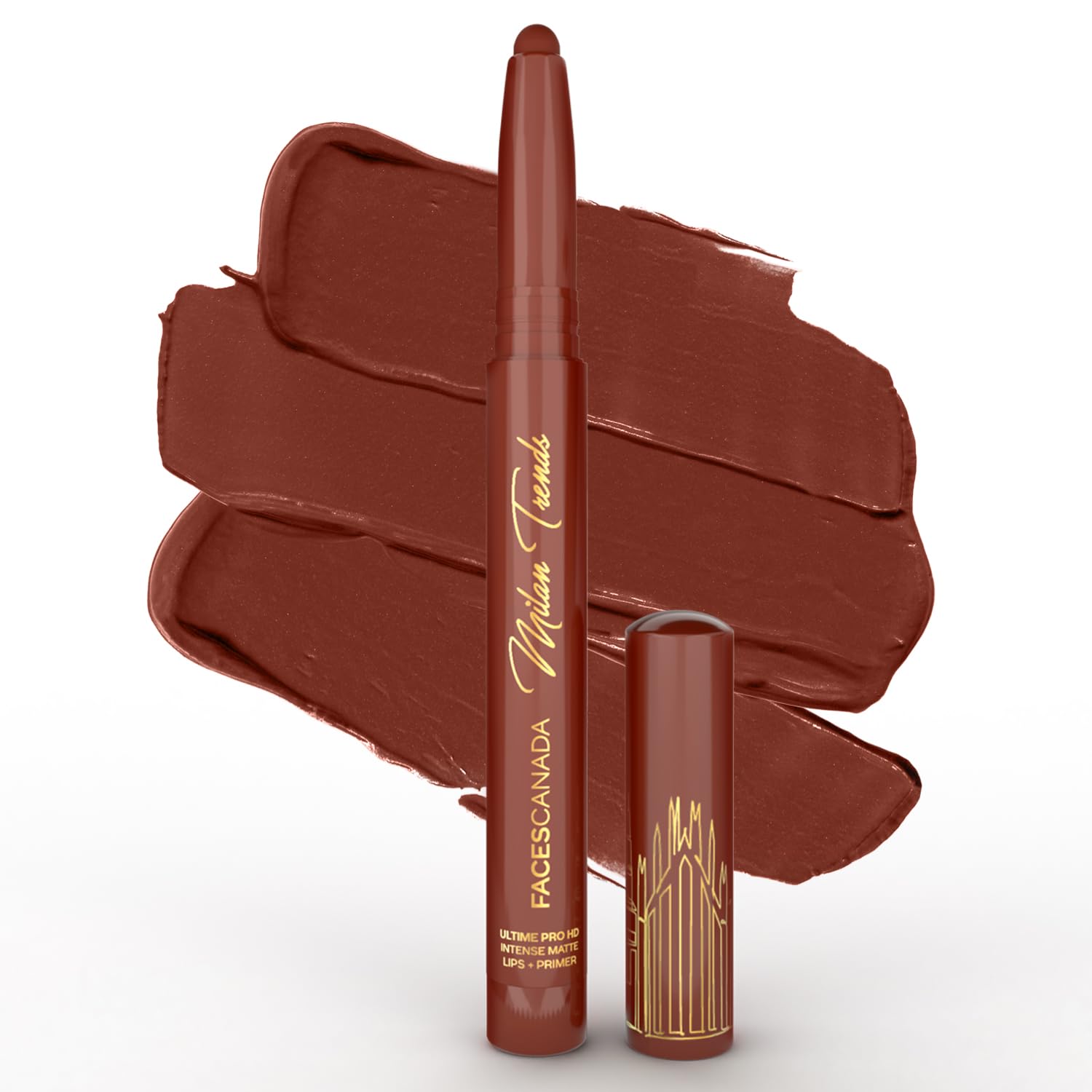 FACES CANADA Ultime Pro HD Intense Matte Lips + Primer - GOAT N10, 1.4g, Limited Edition | 9HR Long Stay | Primer Infused For