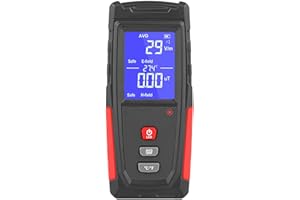 YKGUTILU EMF Meter, Smart Digital Electromagnetic Fields Radiation Detector Meter, Rechargeable, Handheld Portable with Temperature, LCD Back-Light, Sound-Light Alarm for Home Paranormal Ghost Hunting