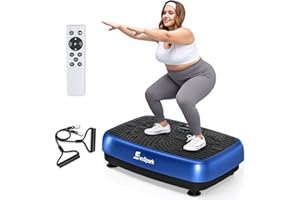 EvoSpark Vibrationsplatte, Vibrationsplatte Testsieger 2025 Verbesserte mit Doppelmotoren für Abnehmen, Ganzkörpertraining - Massagegerät, 450 LBS Power Plate Vibrationsplatte für Home Workout