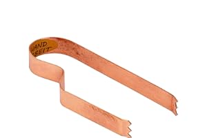 NKlaus Pince à charbon en cuivre 10 x 4 cm Accessoire de fumage pour charbon de fumage Pince à barbecue Pince à chicha 15008
