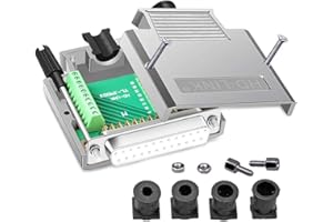 PENGLIN Conector Breakout DB25 sin soldadura, carcasa metálica RS232 D-SUB a conector hembra de 25 pines, placa de conexión con carcasa (hembra)