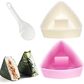 ChAusa 3 Pieces Sushi Mould Pressed Triangular Sushi Mould Onigiri Mould | Onigiri Maker Mold with Rice Spoon,Sushi Tools,Eas