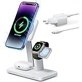 ESR 25W 3-in-1 Caricabatterie Compatibile con MagSafe, Stazione Ricarica Magnetica Veloce 15W per iPhone 15/14/13/12, Apple W