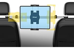 Car Headrest Tablet Holder, woleyi Car Between Back Seat Tablet Mount Stand with Anti-Shake Design for iPad Pro 12.9 Air Mini, iPhone, Galaxy Tabs, Switch, More 4-13" Tablets and Cellphones