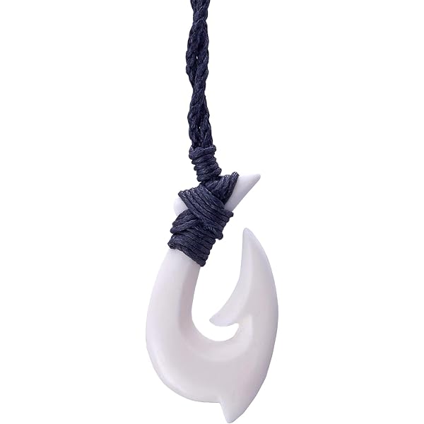 81stgeneration Ciondolo Taiaha Maori In Osso E Conchiglia Paua, Collana Tribale Lunga 84 Cm