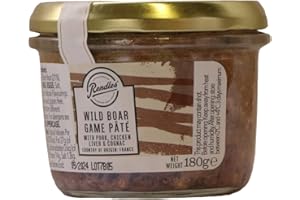 Rendles - Wild Boar & Game Pate (180g) - Luxury Artisan Nutty & Bold Wild Boar with Sweet Cognac, Gluten Free, No Colouring Agents, No Preservatives, Ideal Gift