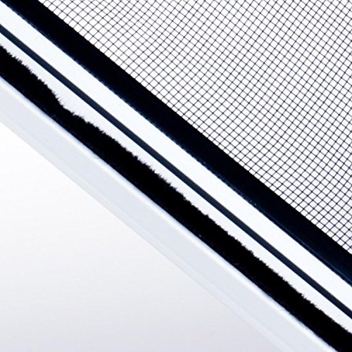 Premium Slim PLUS Fliegengitter für Tür als Alubausatz mit Fiberglasgewebe – Profi Insektenschutz – 100 cm x 210 cm weiß - 4