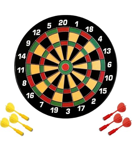 Bull's Magnet-Dartboard – 40,5 Cm Durchmesser, Inkl. 6 Magnetdarts, Für Kinder & Familien