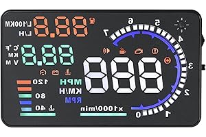 ‎EBTOOLS EBTOOLS Auto HUD Head Up Display OBD II Auto HUD Head Up Display Head up Display Auto HUD 5.5 '' OBD II Auto HUD Display Auto Windshield Reflektierende Bildschirmdrehzahlanzeige