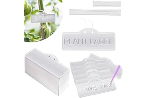 DSACXIXAI Étiquettes en aluminium pour plantes, lot de 100 pièces pour jardin extérieur, étiquettes en aluminium double face à suspendre avec fil métallique, adaptées aux fleurs et aux arbres