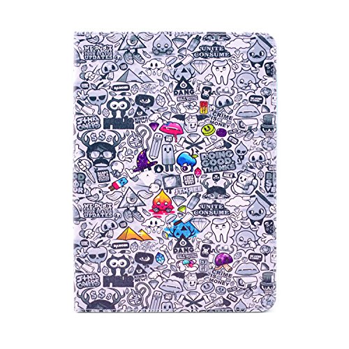 iPad Air Hülle, Deenor Vintage Painting Style Pattern PU Leder Abdeckung Stand Flip Schutzhülle Hülle für Apple iPad Air (2013 Version). (Vintage Painting) - 2