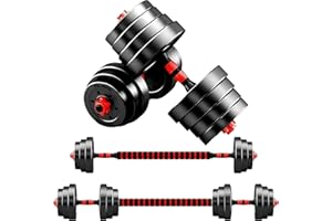 10/20/30/40KG Adjustable Weights Fitness Dumbbell Set for Men/Women,Arm Hand Weight Barbell for Bodybuilding Exercise Strength Training Home Gym Equipment ZANBEEL (30.00, Kilograms)