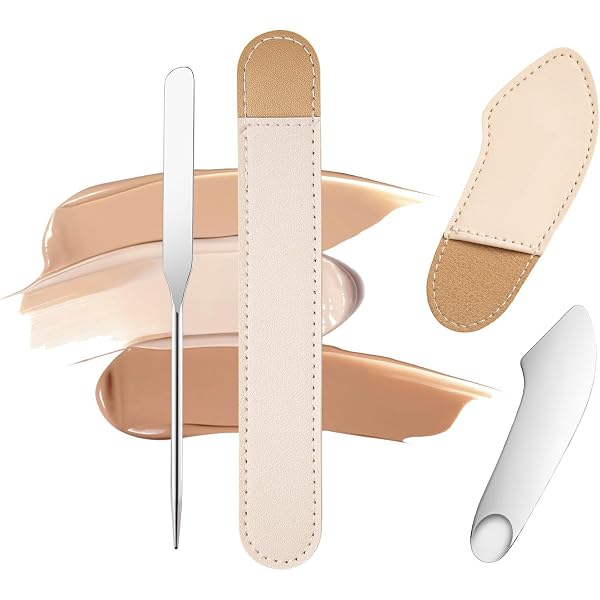 Make-up Mischpalette Mit Edelstahl-Spatel – Professionelles Set Zum Anmischen Von Foundation, Lidschatten & Nagellack