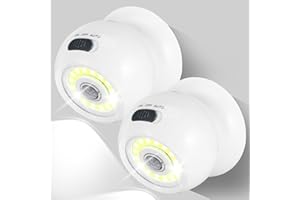 ZONJIE Motion Sensor Night Lights Indoor - 2PCS Bright Ball Light, Outdoor Lights Battery Powered, 360° LED Security Lights with PIR motion Sensor, Removable Wireless Motion Detector Light Auto On Off