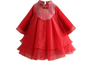 Mud Kingdom Little Girls Qipao Dress Fleece Lining Cute Traditional Cheongsam