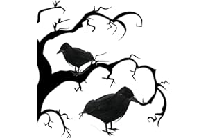 YEAPEAK 2 stück Halloween Krähen, Schwarzer Rabe, Raben Deko, Krähe Deko, Rabe Halloween, Halloween Schwarzer Rabe, schwarzer Rabe Halloween Dekoration für Halloween Dekoration.