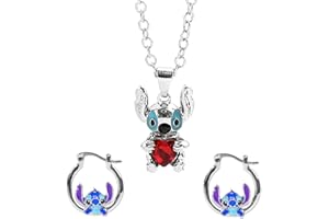 Winric Stitch Earrings Necklaces Bracelet Keychain Jewellery Gifts Set for Daughter Niece Girls BFF Women Friendship