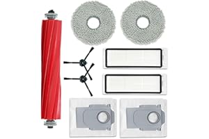 S YTALAND Accesorios de repuesto para aspiradora Roborock Q Revo Robtic, incluye 1 cepillo principal, 2 cepillos laterales, 2 filtros, 2 bolsas de polvo, 2 almohadillas para fregona