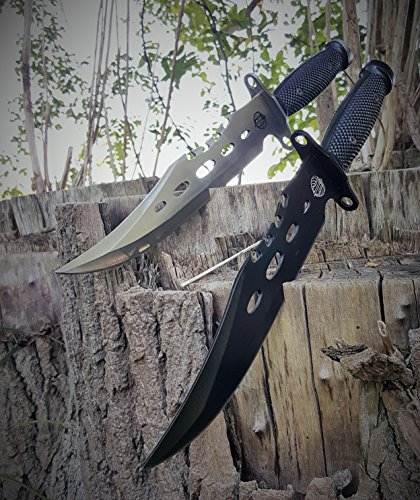 „Mega-Spar-Set“ 36cm CANADA „Forrest Ranger 3th.“ und „Forrest Ranger 2th.“ in einem Set. Mega Bowie- Jagd- Outdoor- Survival- Messer. incl. 2 Dolche Beimesser und 2x 12in1 Survival-Cards - 2