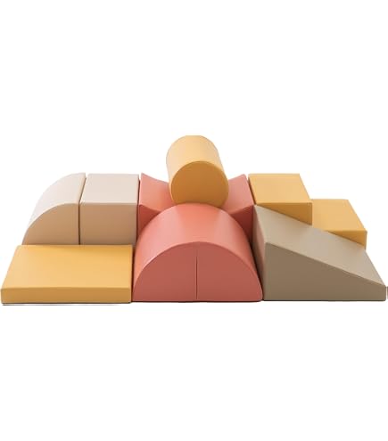 IGLU XXL Escaliers Et Toboggan En Mousse – Modules De Motricité Blanc/beige Pour Enfants Dès 1 An