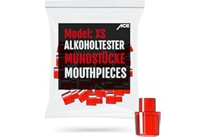 ACE XS (Lite) Embouts pour alcootests - Pack de 20 Embouts - Paquet de réserve de 20 Embouts pour alcootests - Rouge
