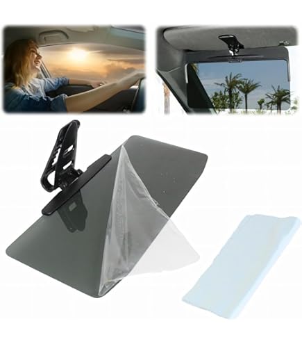 Universal Car Sun Visor With Polarized Glare Protection, 2025 New Polarized Sun Visor Extender Car Visor Extender Attachment Car Visor Clearer Vision Safe