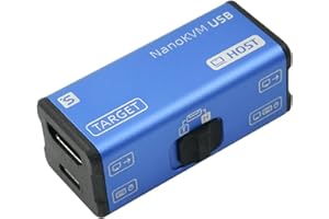 WAYPONDEV Sipeed NanoKVM-USB Operations Maintenance Server Tool Kit, Collaboration Multi-Device KVM USB 4K pour serveur SBC, commutateur USB A 1080P, capture vidéo 4K HD-MI IN/Loop Out (Blue USB KVM)