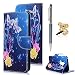 Produktbild Hülle für Samsung Galaxy S9 Plus Tasche PU Leder Wallet Case Schutzhülle Handyhülle Lila Schmetterling Muster Flipcase Schale Bookstyle Stand Kartenetui Hardcase mit Karteneinschub und Magnetverschluß