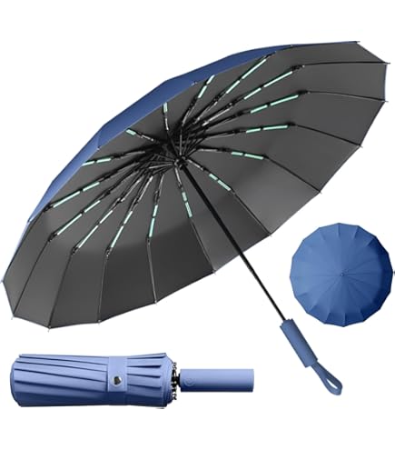 G4Free UPF 50 Protezione UV 150 Pollici Grande Ombrello Da Viaggio Inverso, 10 Costole Antivento