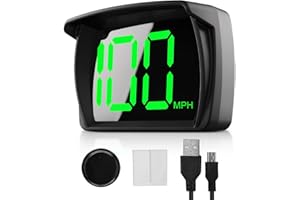 QESSUVNC Digital GPS Speedometer,HUD Heads up Display Car MPH,Car Real-Time Speedometer with LED Large Font Display,USB Plug & Play,Suitable for Truck, SUV, Motorcycle