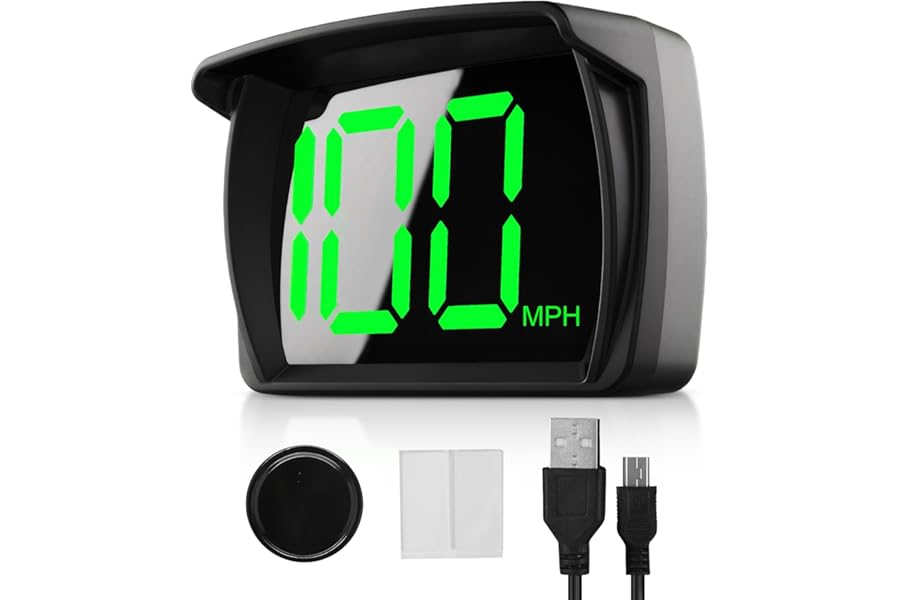 Digital GPS Speedometer,HUD Heads up Display Car MPH,Car Real-Time Speedometer with LED Large Font Display,USB Plug & Play,Suitable for Truck, SUV, Motorcycle